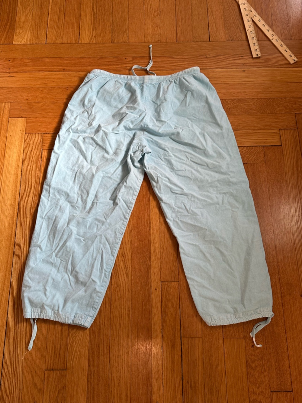 Vintage Fresh Produce Sky Blue Women’s  Elastic-Waist Casual Pants Coastal beach